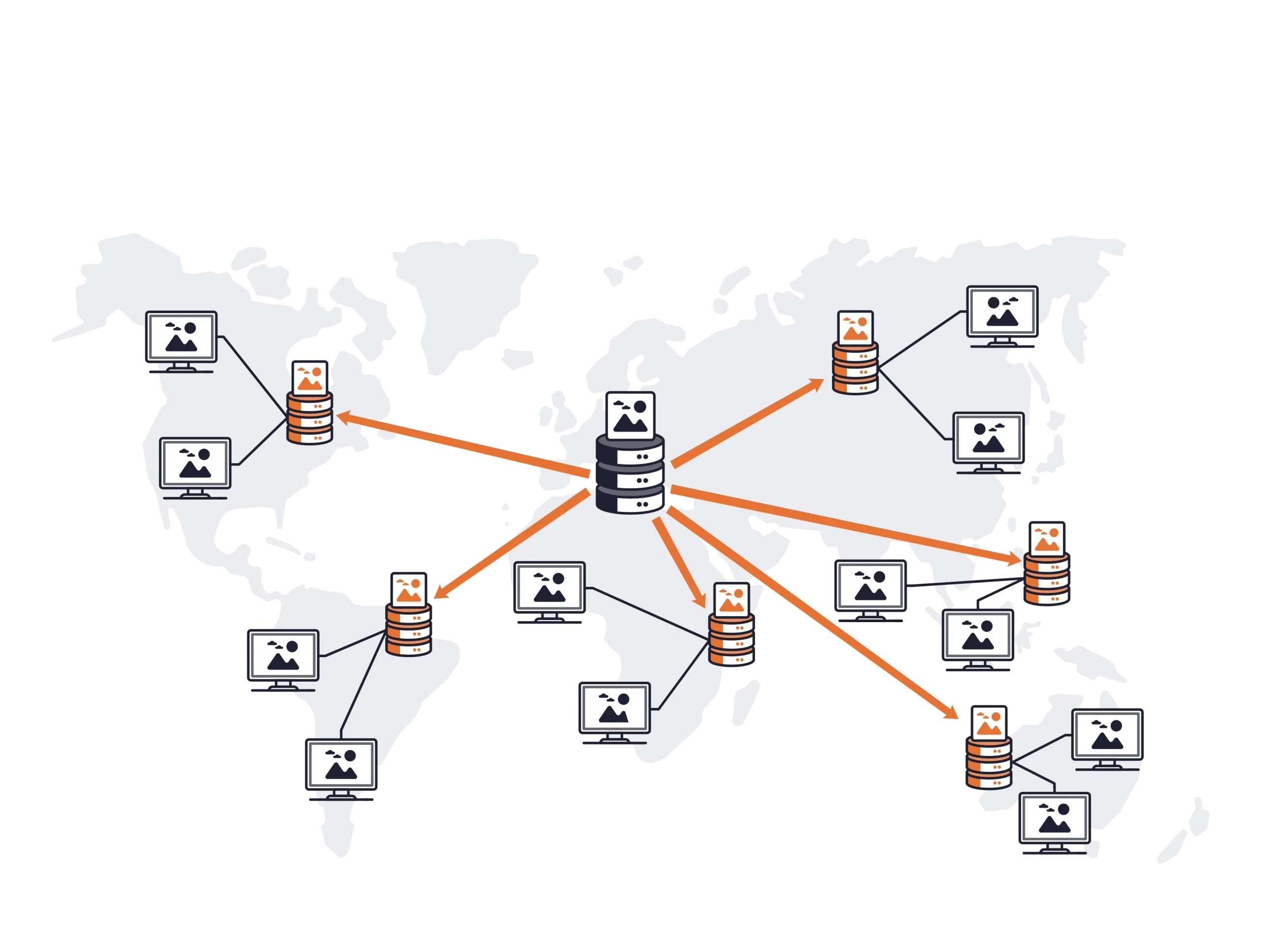 Carte du monde par Gladhost illustrant la repartition d'un content delivery network scaled