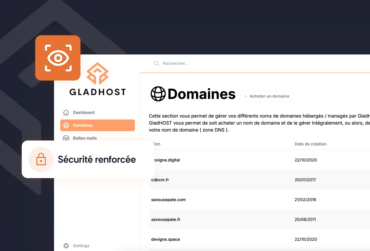 Hébergement infogéré par Gladhost