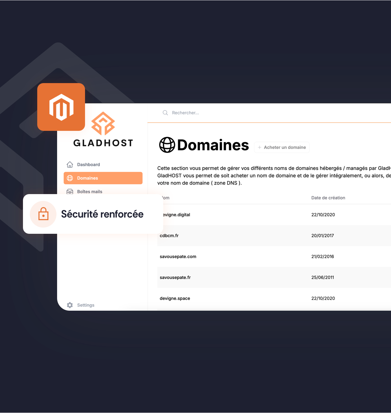 Offre d'hébergement pour site Magento