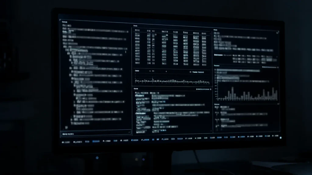 Technicien consultant un terminal SSH affichant l'état des services d'un serveur